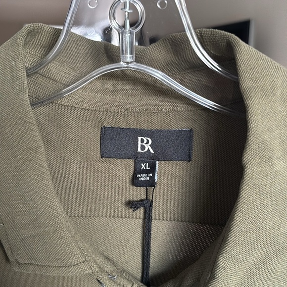NWT BANANA REPUBLIC Men's Olive Green 100% Pique Polo Shirt size XL - Picture 3 of 10